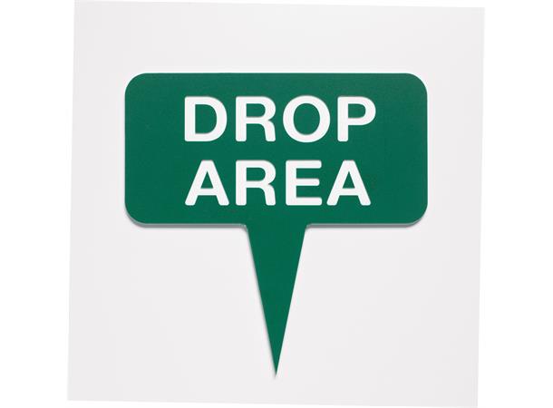 5" x 10" Double-Sided Green Line Sign Drop Area SG08724